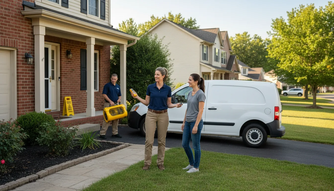 Residential water damage restoration in Clintonville, PA